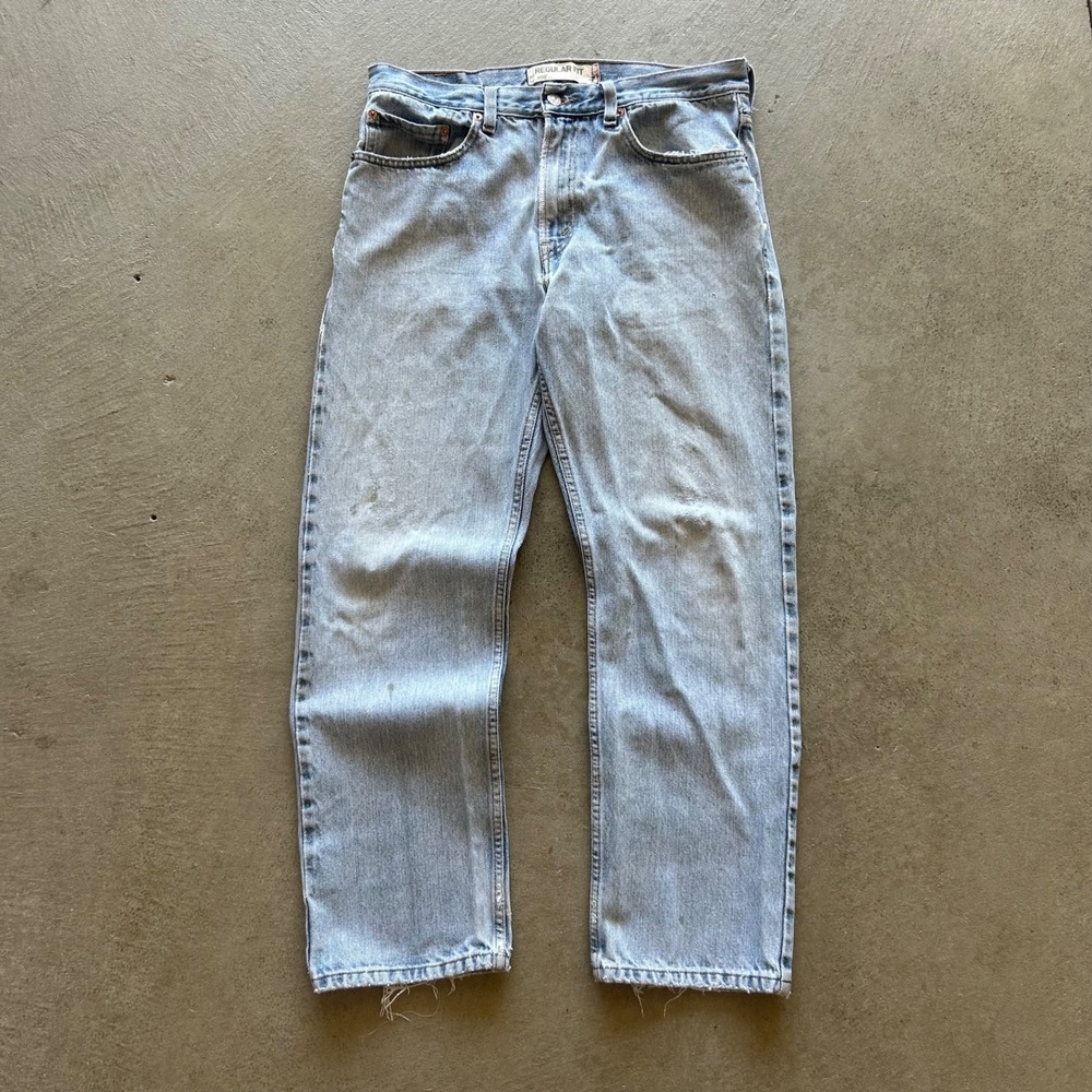 Vintage‎ Levis 505 Jeans Size 34x30 Blue Medium Wash Denim Regular Straight Leg